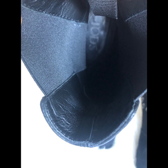 Tods Black Suede Genuine Leather Ankle Boot - Picture 7 of 8